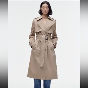 NWOT Current Season Zara Strappy Fitted Trench, Size S